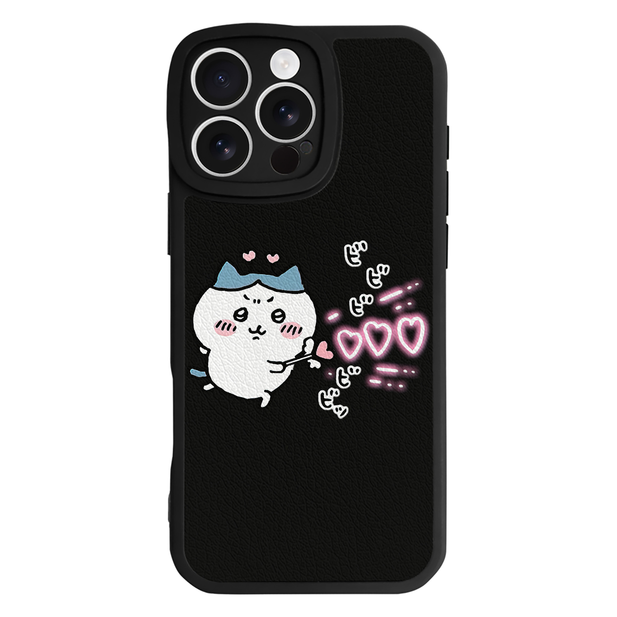 （画像用） ちいかわ ハチワレ Chii-kawa hachiware 【iPhone 16シリーズ対応】シリコンスマホケース（レザー調） 材質：シリコン